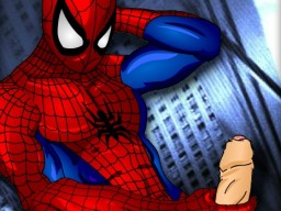 Spider-Man Masturbating